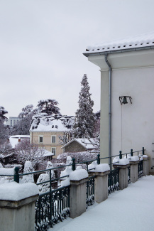 Musée Hébert en hiver, terrasse