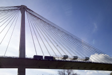 Vue générale du chantier viaduc sur l'A49