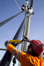 Travaux acrobatiques viaduc sur l'A49 2