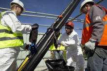 Travaux acrobatiques viaduc sur l'A49 7