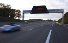 Panneau information sur l'A43