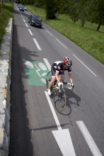 Piste cyclable-montée du Toron