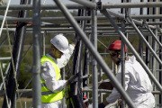 Travaux acrobatiques viaduc sur l'A49 5