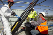 Travaux acrobatiques viaduc sur l'A49 6