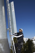 Technicien sur échelle du télésiège 1